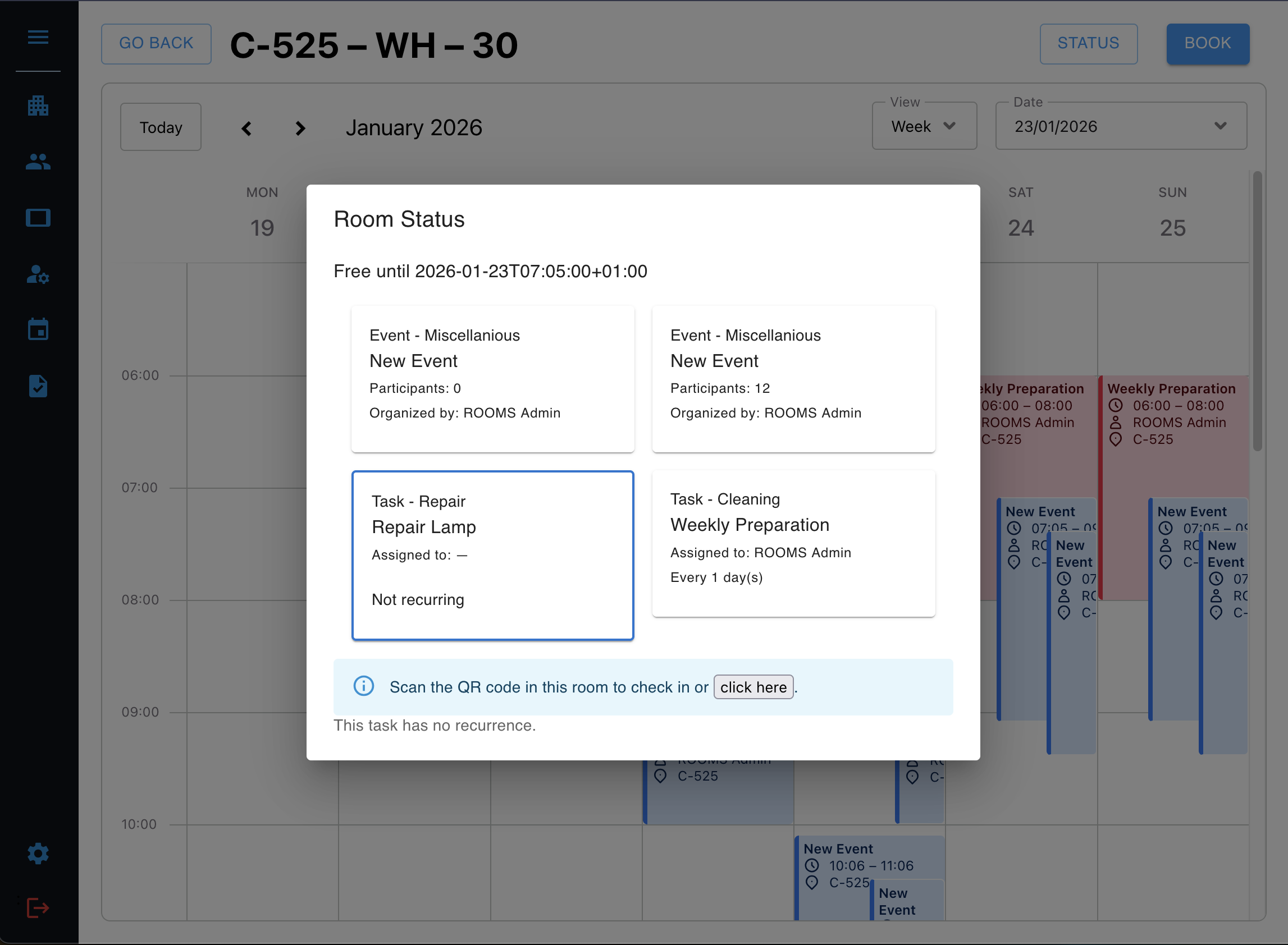 Task without recurrence